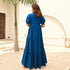 Bouquet Blue Long Dress